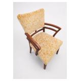 Art Deco Floral Upholstered Armchair