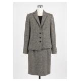 Melli Gray Black Tweed Skirt Suit