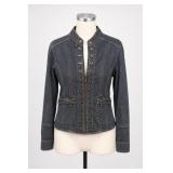 CERVELLE Cotton Spandex Denim Jacket Size S