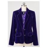 Dialogue Purple Velvet Blazer XS
