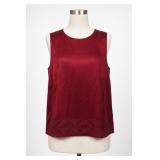 Ann Taylor LOFT 100% Silk Embroidered Top