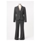 Ann Taylor Pinstripe Pantsuit Jacket Trousers Sz0