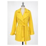 Isaac Mizrahi For Target Yellow Trench Coat Sz S