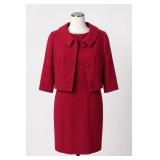 Vintage Red Jacket And Skirt Suit