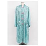Vtg Chinese Floral Brocade Coat With Frog Closures