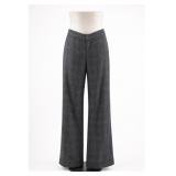 Ann Taylor Petites Gray Plaid Wide-Leg Pants