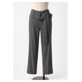 Ann Taylor Petites Gray Tie-Front Pants 0P
