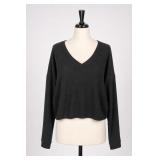 Aeropostale Black Ribbed Sweater Size XL