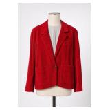 Lee Sport Red Ribbed Blazer Size 6