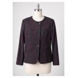 Petite Sophisticate Floral Paisley Blazer 6P