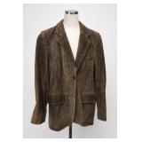 DKNY Leather Blazer Jacket, Size 6