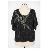 Joseph Le Bon 100% Pure Silk Sequin Top 3X