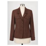 Dana Buchman Brown Blazer Jacket Size S