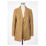 Marcelle Renee Leather Lace-Up Jacket, Size S