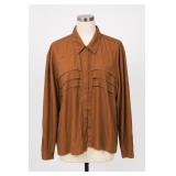 S.G. Sport Collection Brown Button-Front Shirt