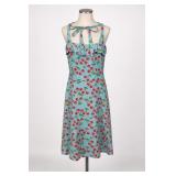 Cherry Print Tie-Strap Sundress, Size S