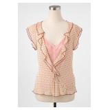 Laundry By Shelli Segal Silk Polka Dot Blouse NWT