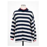 Forenza Striped Mock-Neck Shirt, Size M
