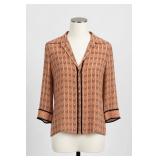 Studio M 100% Silk Button Blouse XS