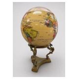 Vintage World Water Globe With Ornate Stand