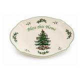 Spode Christmas Tree Bless This Home Tray