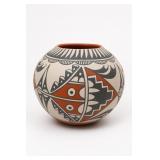Mary Small Inscribed Geometric Ceramic Vase