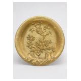 Retro Brass Deer Relief Decorative Plate Heavy