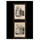 La Mode Illustrée Pair Of Framed Fashion Prints