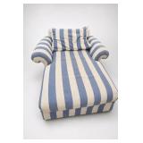 Blue White Stripe Chaise Lounge