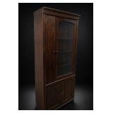Hardwood Display Cabinet With Glass Door
