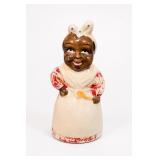 Black Americana Figural Ceramic Jar Made In Japan