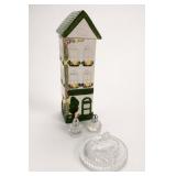 HH Ceramic House Canister, Glass Shakers & Dish