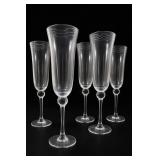Clear Glass Champagne Flute Set