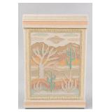 Signed Sarah Keller Embroidered Wall Hanging