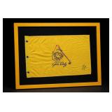 John Daly Signed Framed Golf Pin Flag