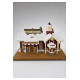 Thomas Kinkade Village Christmas Station Sculpture
