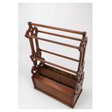 Wooden Quilt Rack With Lower Shelf