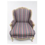 French Louis XV Style Bergere Armchair