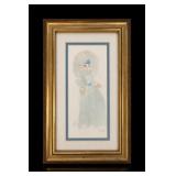 J. Sauls Signed Framed Watercolor Artwork