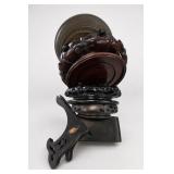 Ornate Carved Wood Display Stands