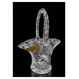 Handcut Lead Crystal Basket Vase Western Germany