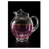Pink Flash Glass Pitcher