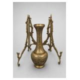 Thatch Masters Brass Vase & Stand Made In Taiwan