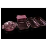 Corning Visions Cranberry Glass Cookware Set