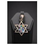 925 Sterling Silver Multicolor Star Pendant