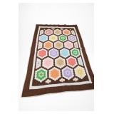 Grandmothers Flower Garden Handmade Quilt