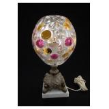 Czech Glass Coin Dot Globe Table Lamp