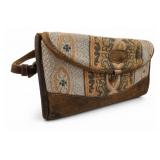 Handmade Vintage Tapestry Leather Messenger Bag