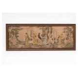 Framed Tapestry Classical Ladies Scene 60 x 27 in