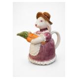 Capodimonte Hand Painted Italy Rabbit Teapot